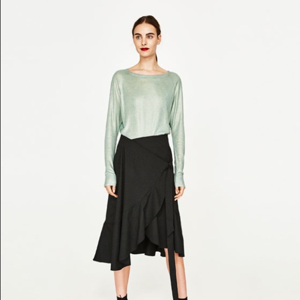 Zara Knit Light Green Sweater